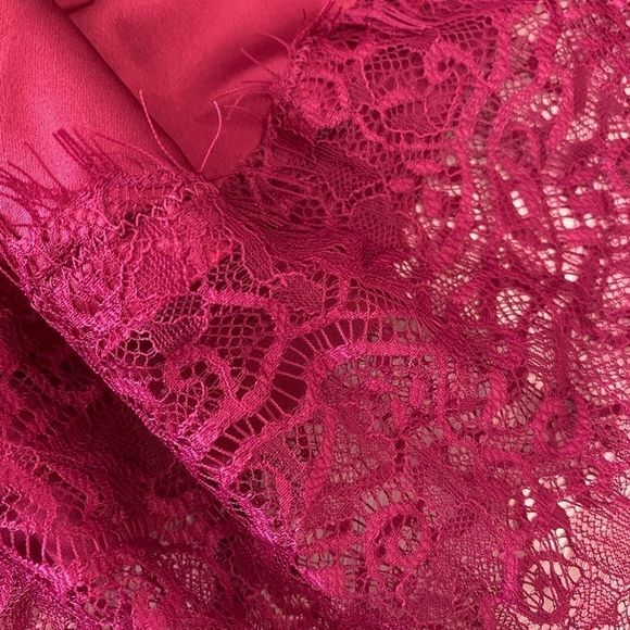 NWT Silky Satin EyeLash Lace‎ Chemise Medium - Picture 5 of 7